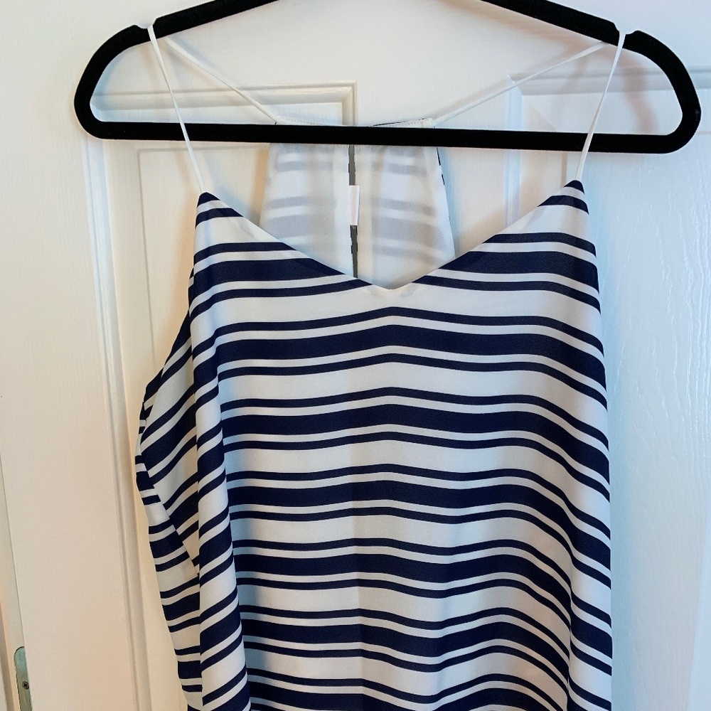 Express Blue & White Stripe Tank Top